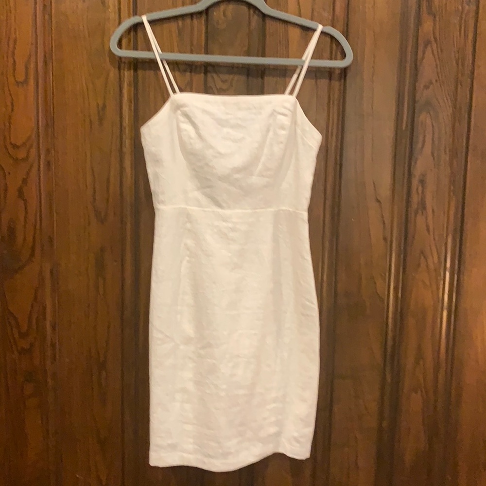 ASTR the Label Linen Smocked Back Mini Dress Cream